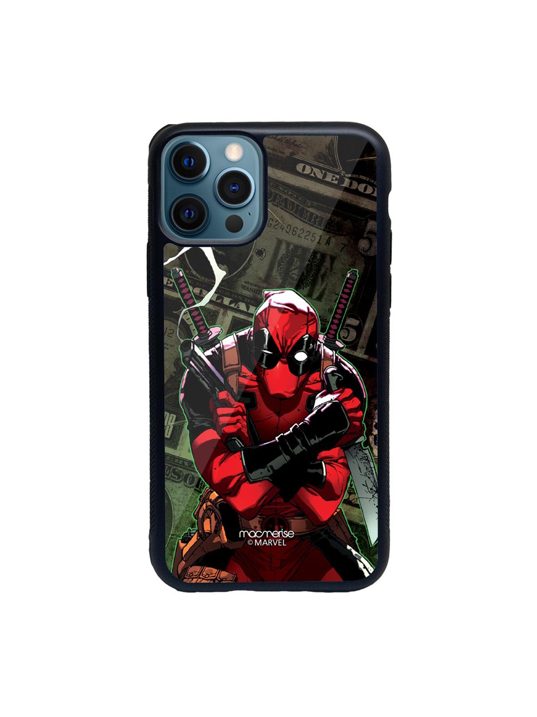 

macmerise Green & Red Deadpool Dollar Glass iPhone 12 Pro Case