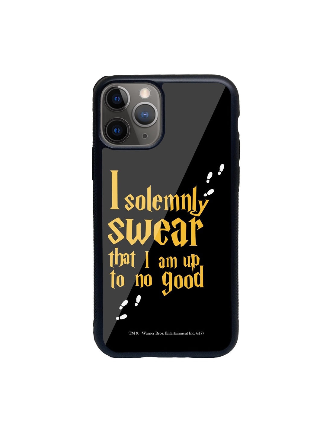 

macmerise Black & Yellow Solemnly Swear Glass iPhone 11 Pro Max Phone Case