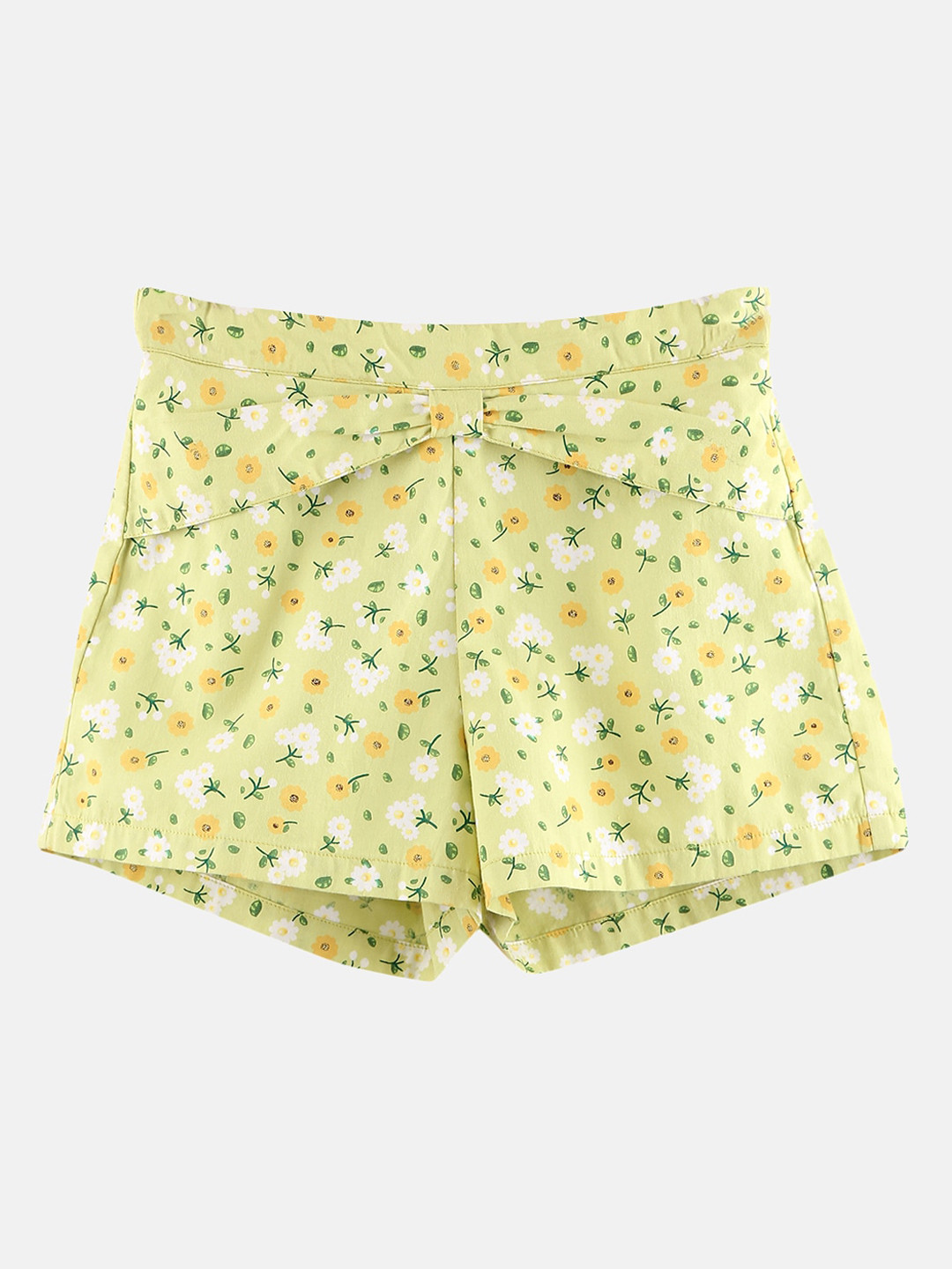 

Beebay Girls Green Printed Regular Fit Hot Pants