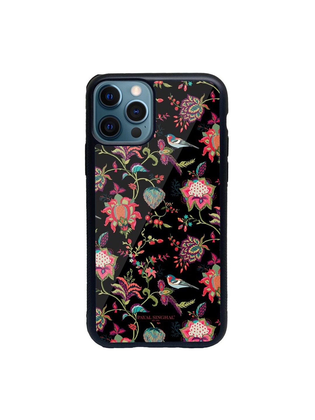 

macmerise Black & Pink Payal Singhal Chidiya Glass iPhone 12 Pro Phone Case
