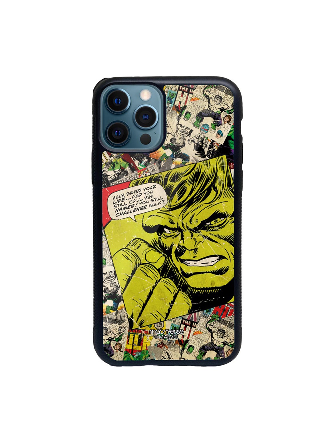 

macmerise Green & Grey Comic Hulk Glass iPhone 12 Pro Max Case
