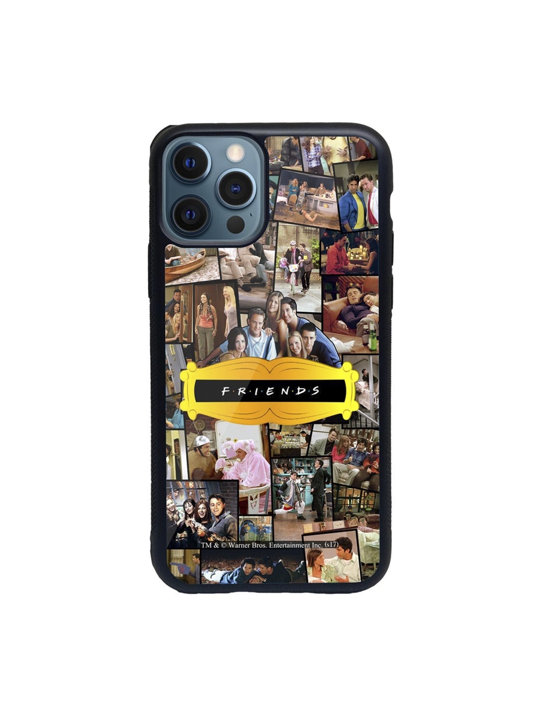 

macmerise Yellow & Black Friends Collage Glass iPhone 12 Pro Phone Case