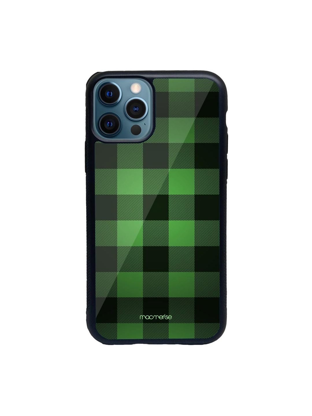 

macmerise Black & Green Checkmate iPhone 12 Pro Max Back Case