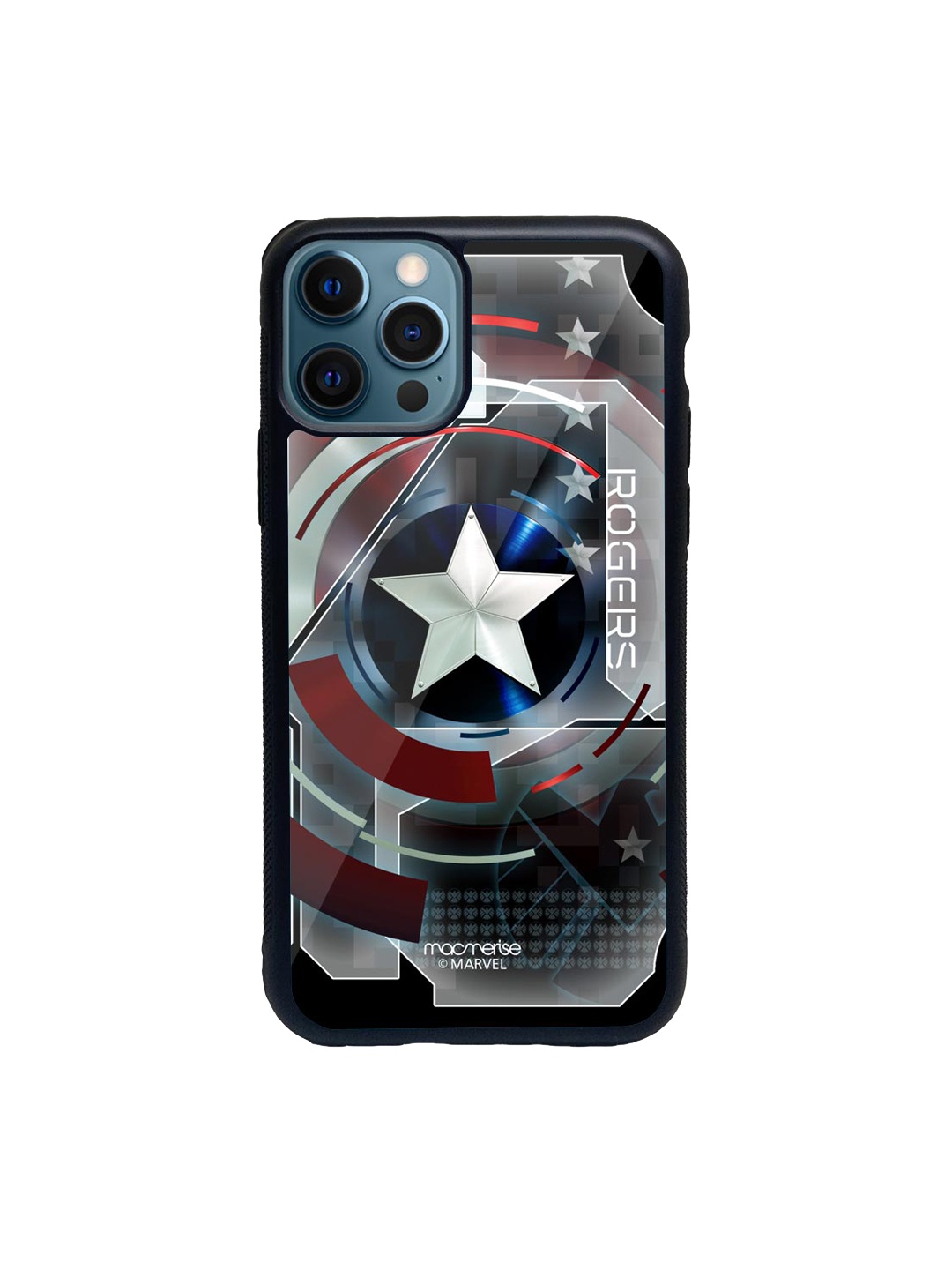

macmerise Black & Grey Cap Am Rogers iPhone 12 Pro Max Back Case