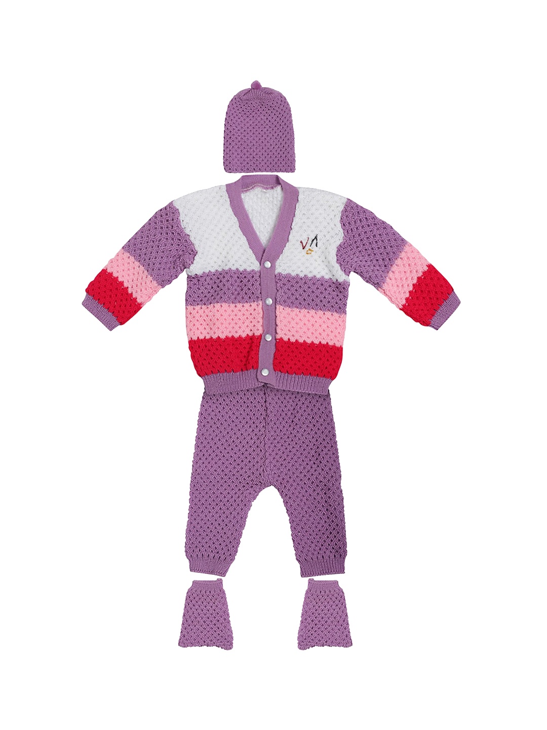 

Superminis Unisex Kids Purple & Green Colourblocked Shirt with Pyjamas