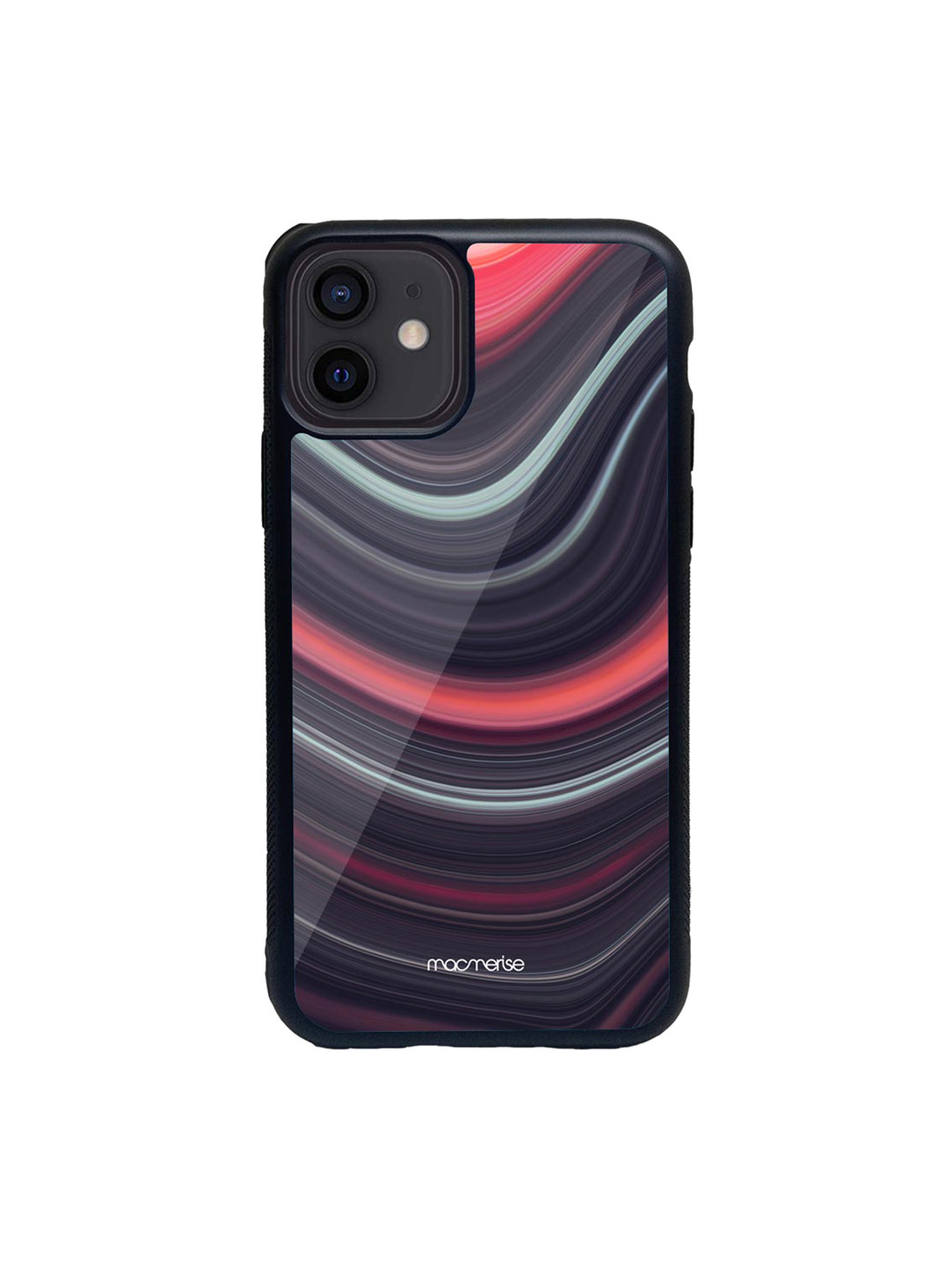 

macmerise Black & Pink Liquid Funk iPhone 12 Back Case