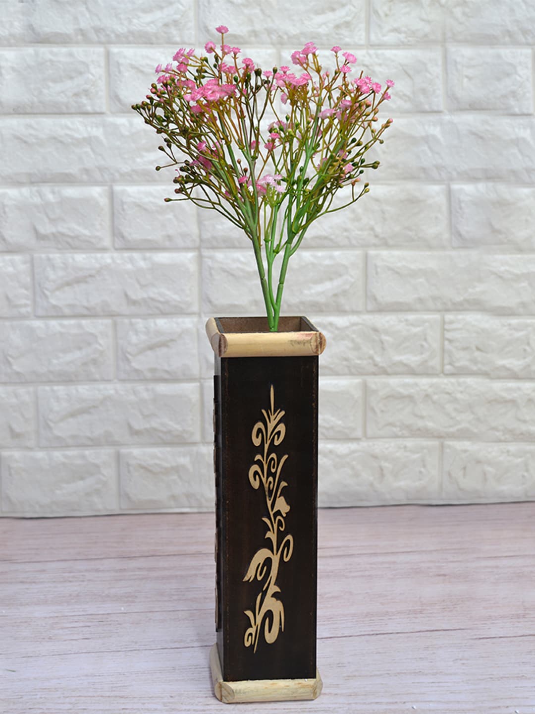 

Fancy Mart Set Of 2 Pink & Green Artificial Daisy Fillers With Sticks