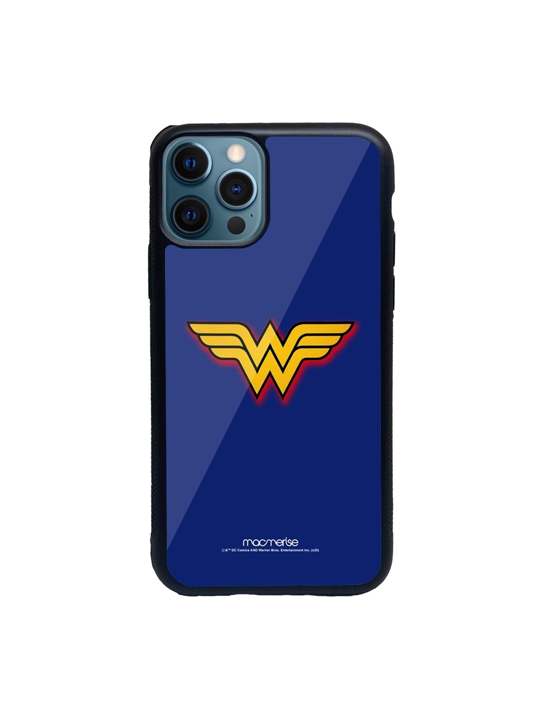 

macmerise Black & Blue Logo Wonder Woman iPhone 12 Pro Back Case
