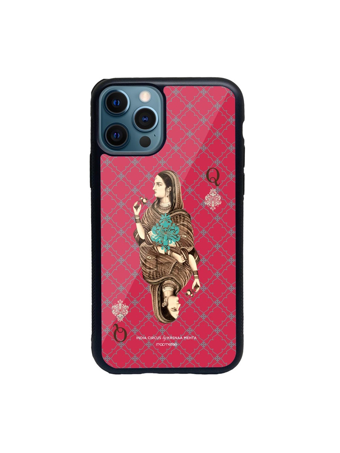 

macmerise Red & Brown Ban Ja Rani Glass iPhone 12 Pro Case