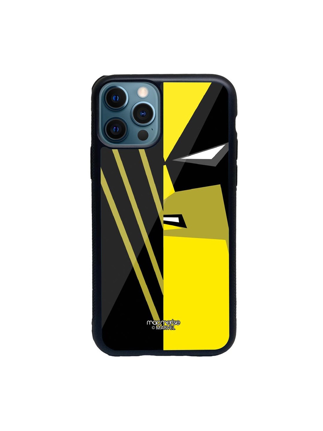 

macmerise Black & Yellow Face Focus Wolverine Glass iPhone 12 Pro Phone Case