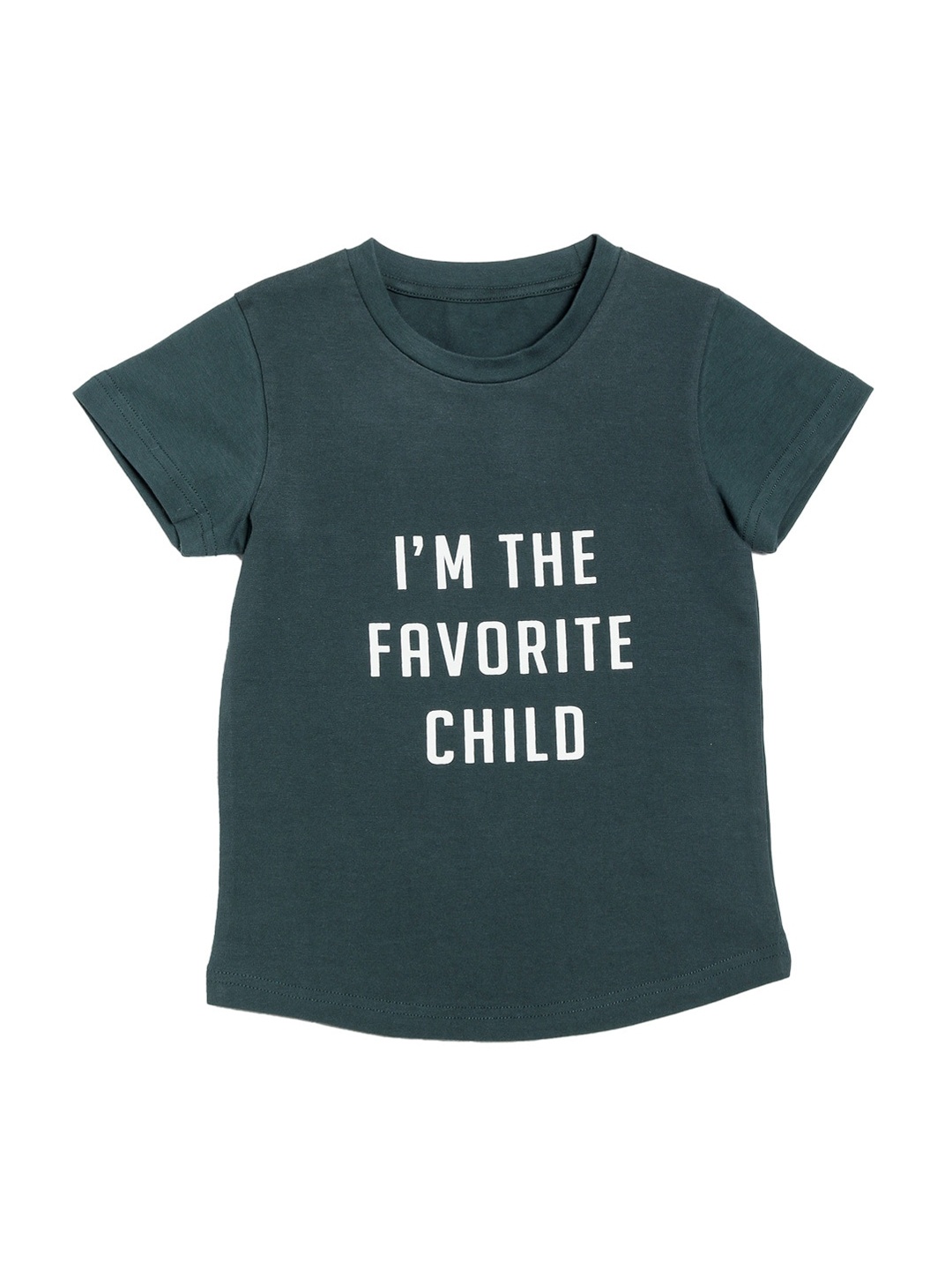 

DOOR74 Unisex Kids Green Printed Round Neck T-shirt