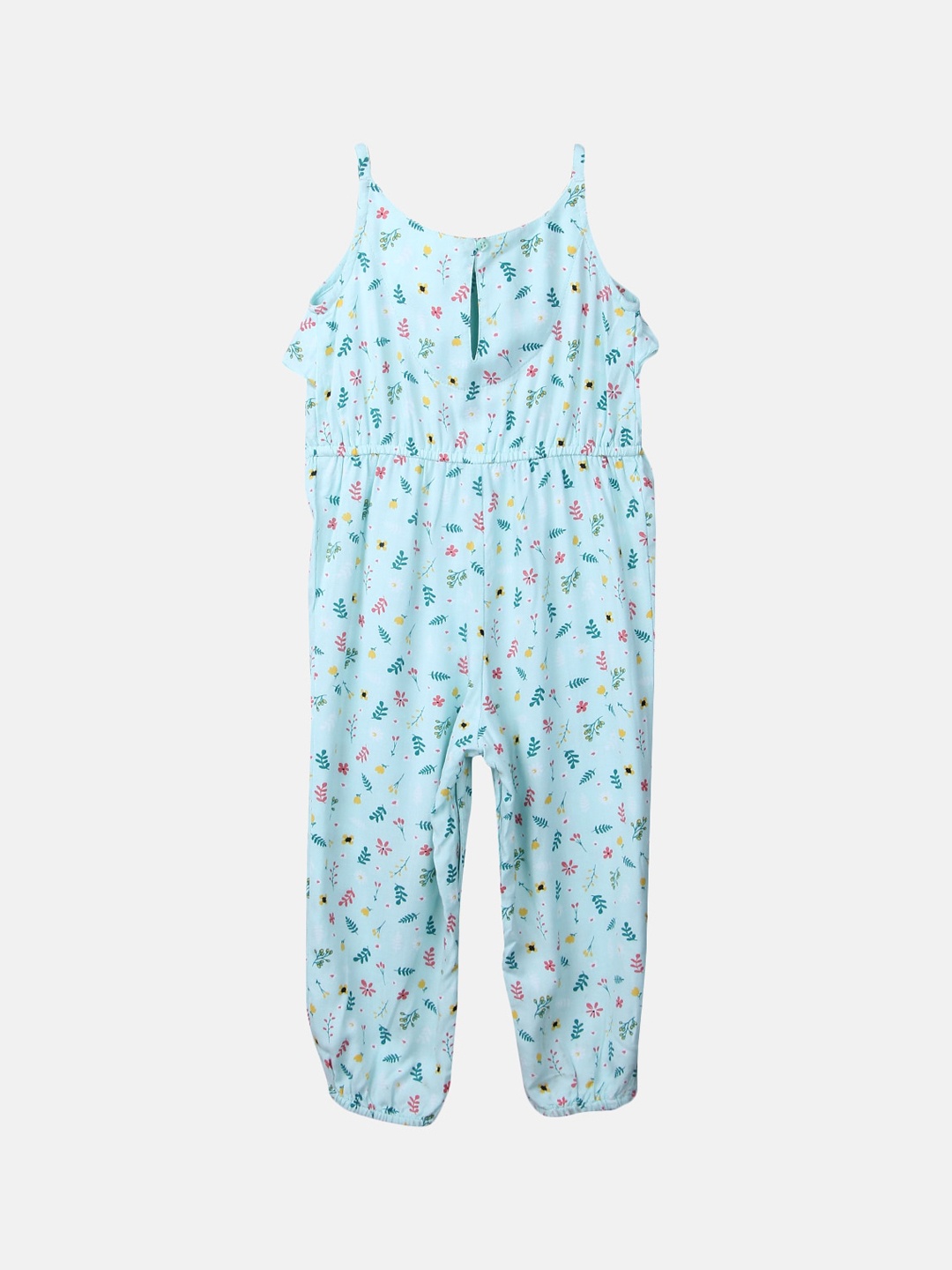 

Beebay Girls Turquoise Blue & Pink Printed Basic Jumpsuit