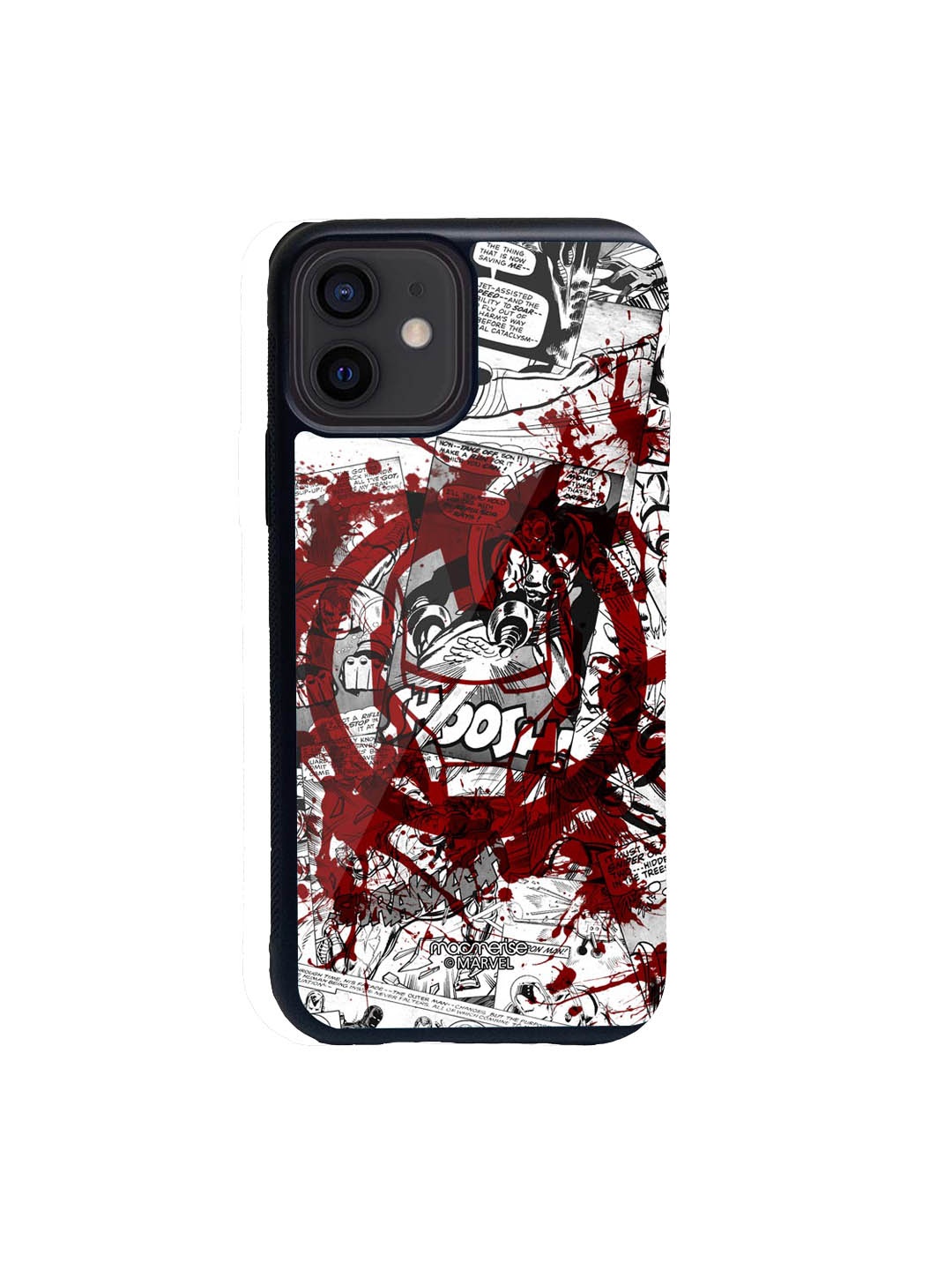 

macmerise Red & White Splash Out Ironman Glass iPhone 12 Mini Phone Case