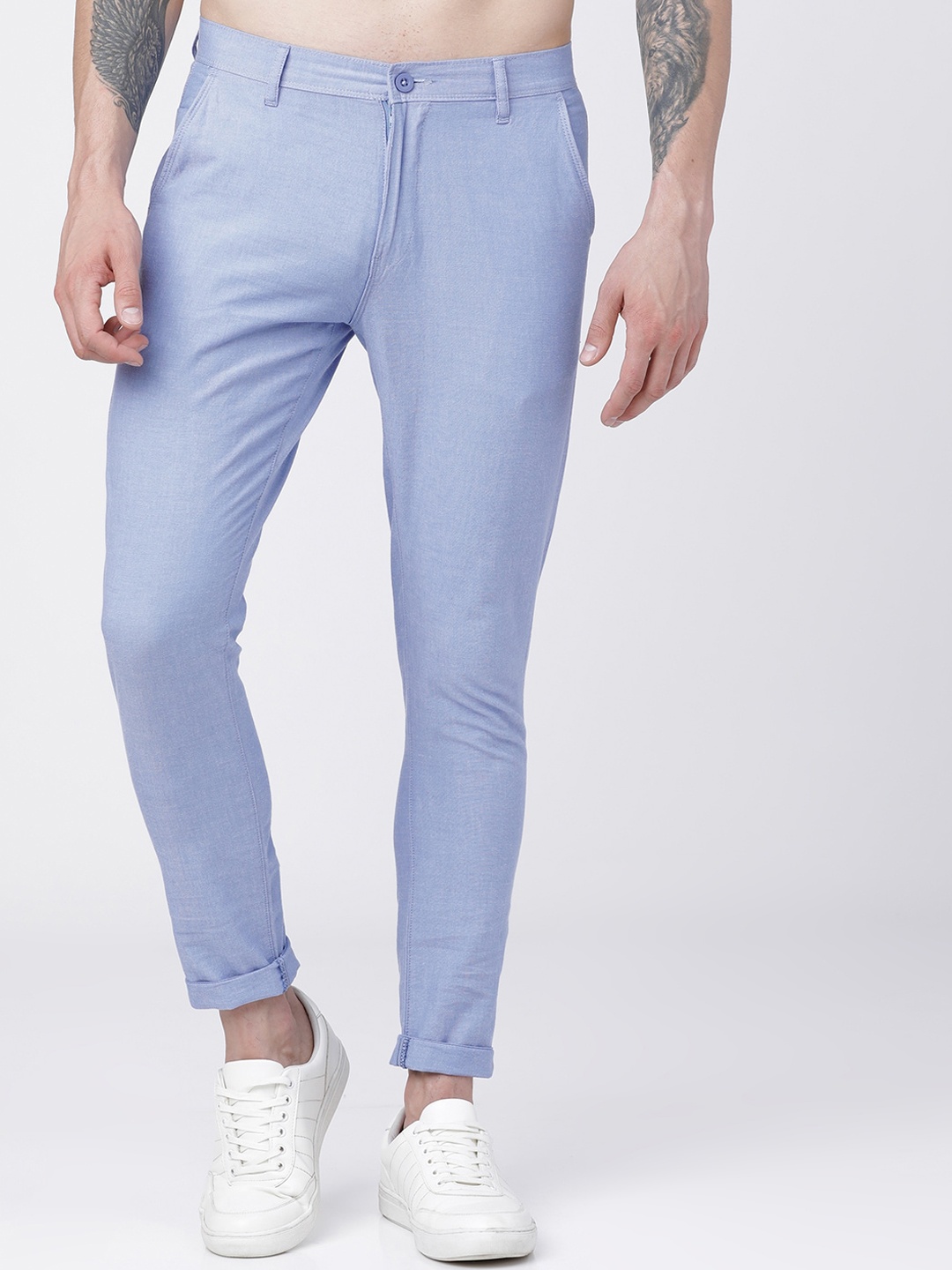 

HIGHLANDER Men Blue Slim Fit Solid Chinos