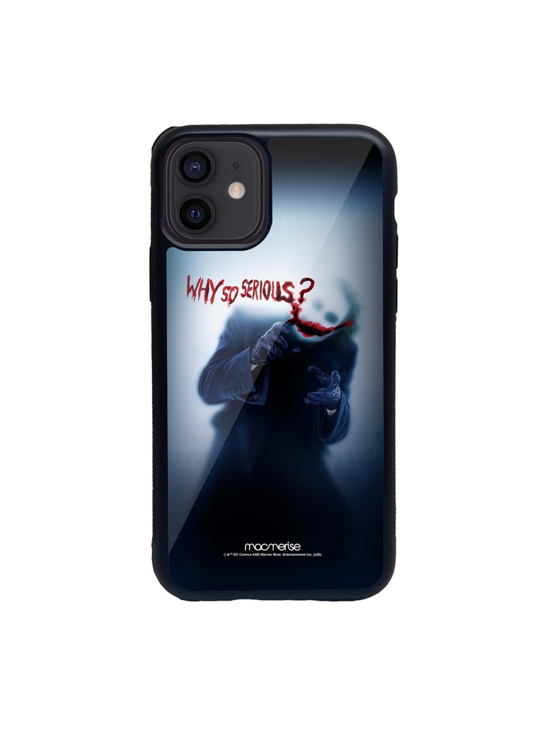 

macmerise Grey & Black Why So Serious Glass iPhone 12 Case