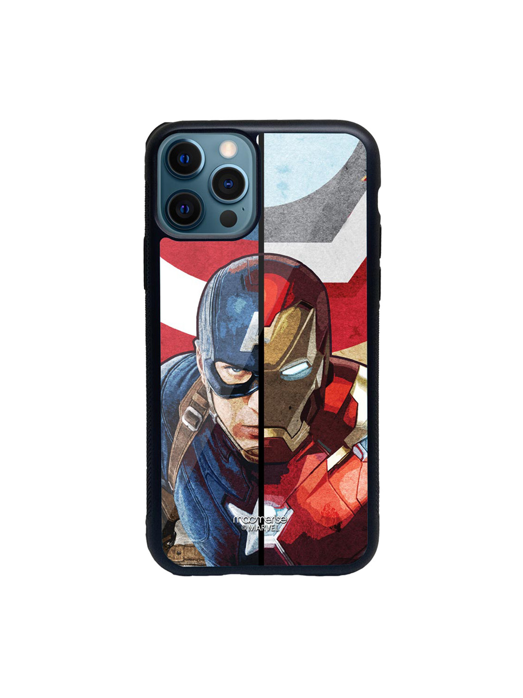 

macmerise Red & Blue Man Vs Machine iPhone 12 Pro Back Case