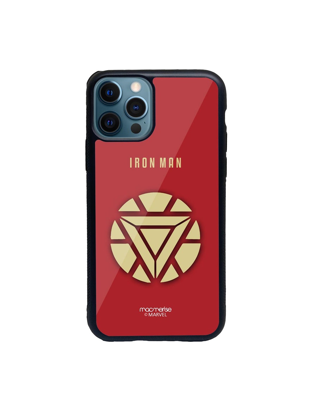 

macmerise Red & Beige Minimalistic Ironman Glass iPhone 12 Pro Phone Case