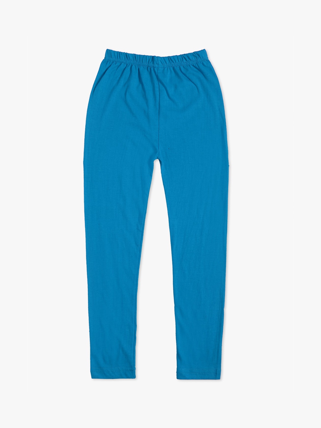 

DIAZ Girls Blue Solid Ankle-Length Leggings