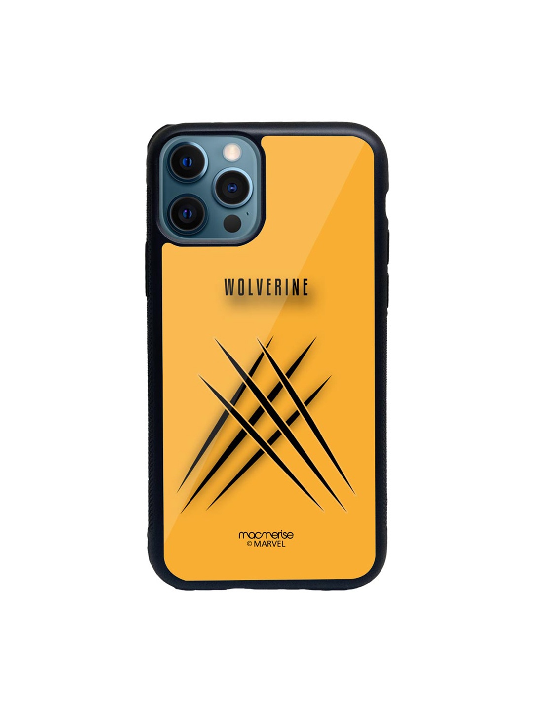 

macmerise Yellow & Black Minimalistic Wolverine Glass iPhone 12 Pro Case