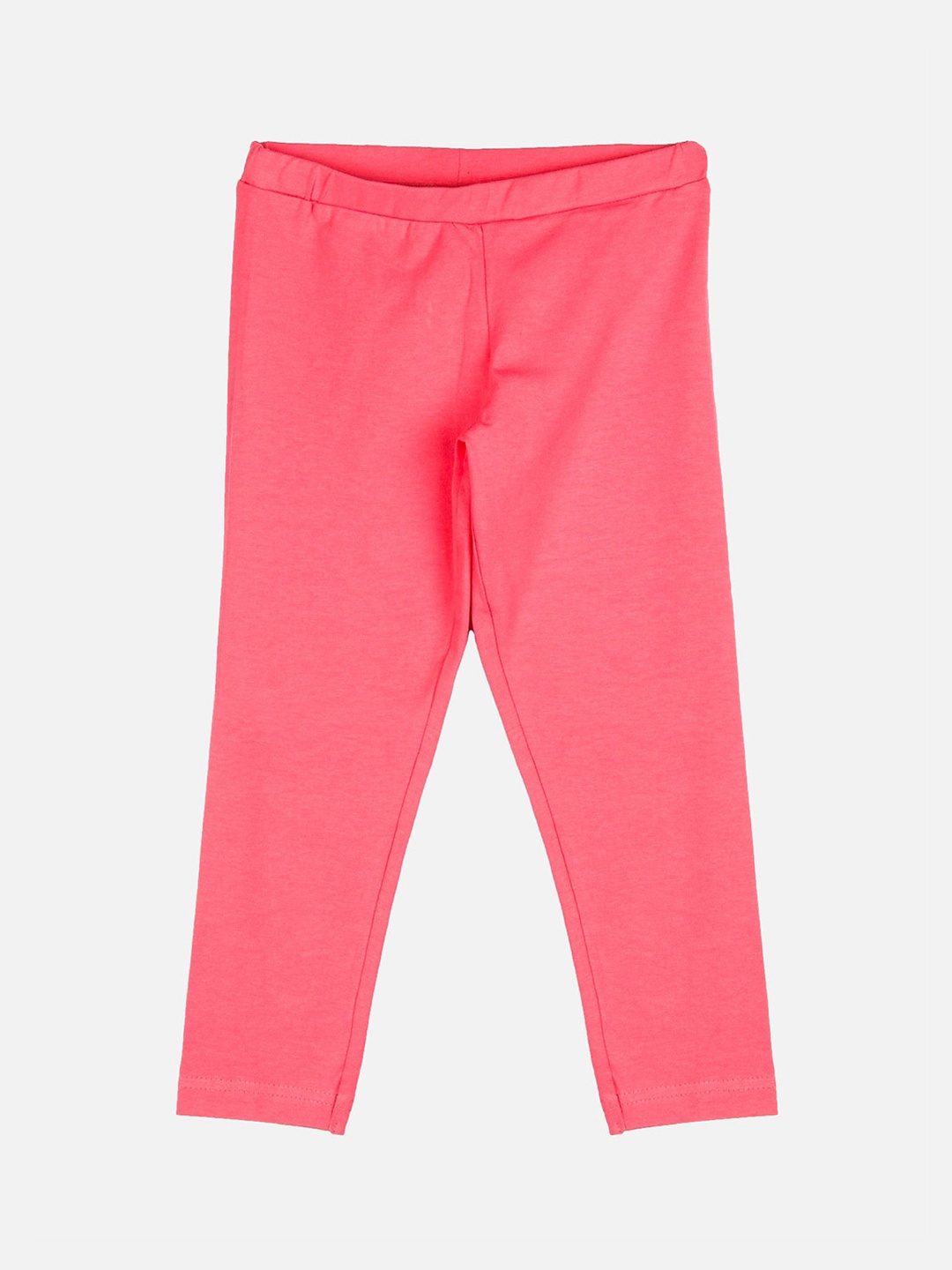 

Peppermint Girls Pink Solid Ankle-Length Leggings