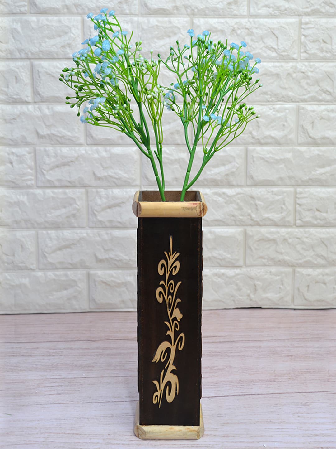 

fancy mart Set Of 2 Green & Blue Artificial English Daisy Flower Sticks