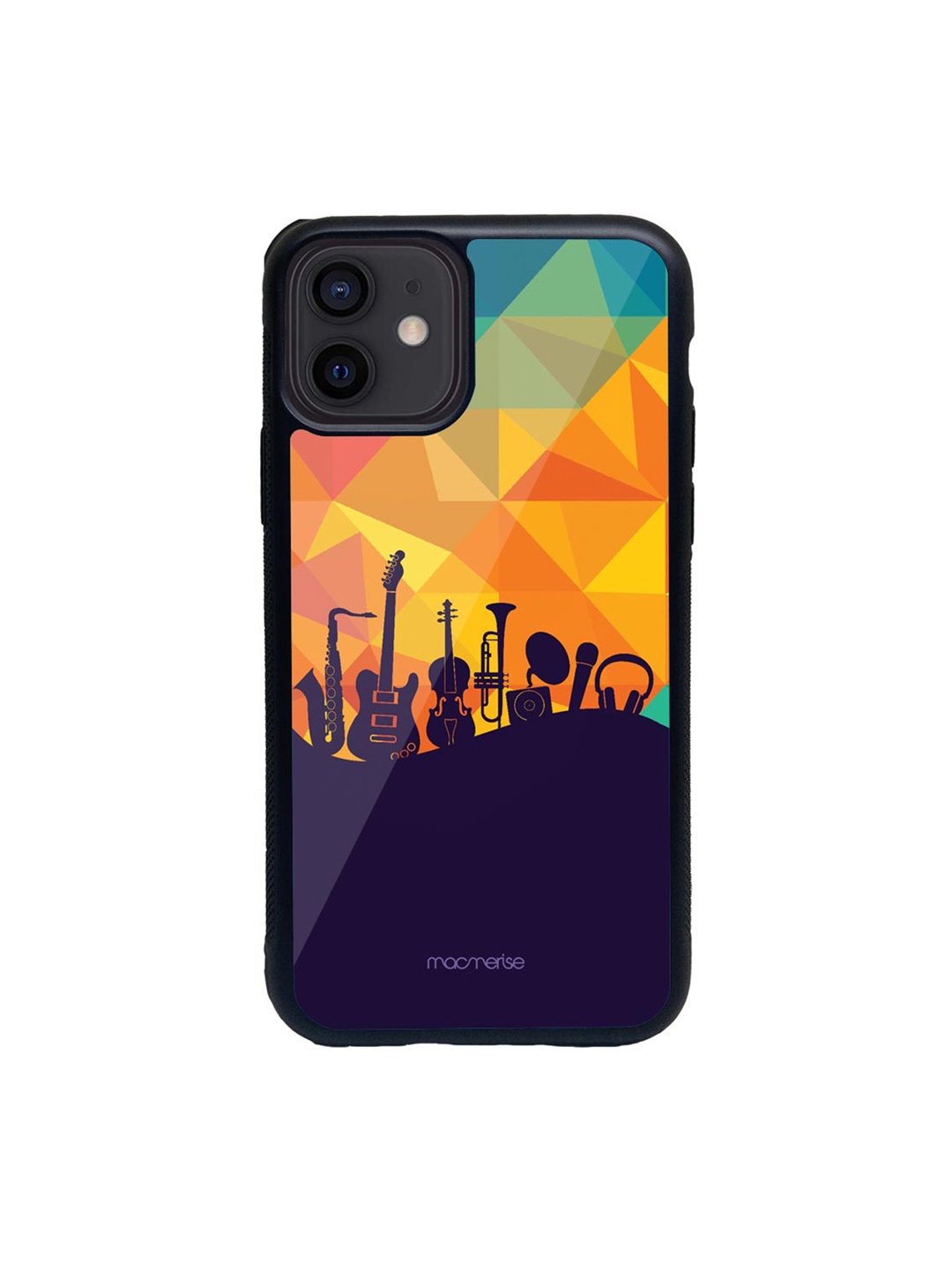 

macmerise Blue & Yellow The Juke box Printed iPhone 12 Back Case