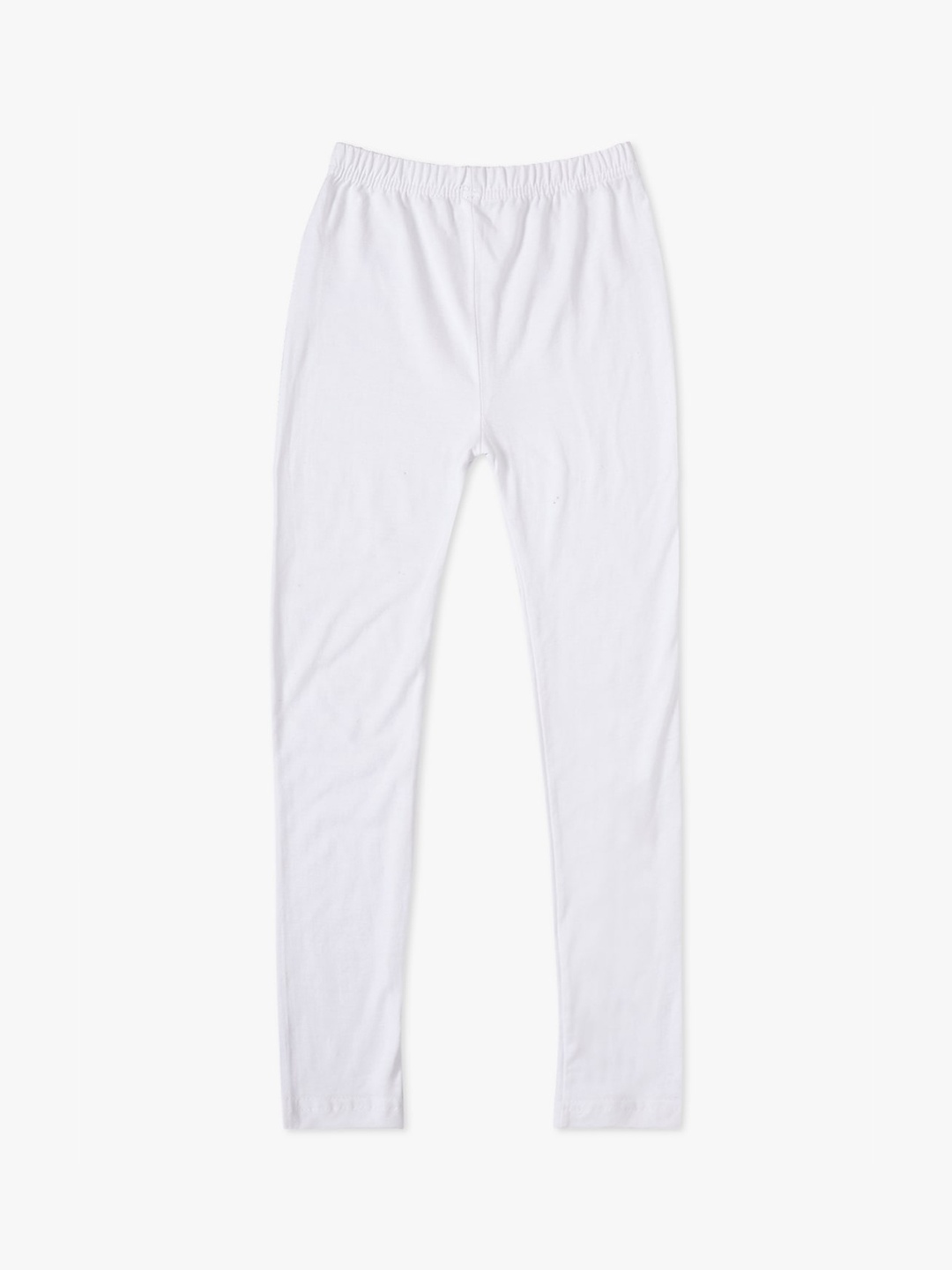 

DIAZ Girls White Solid Ankle-Length Leggings