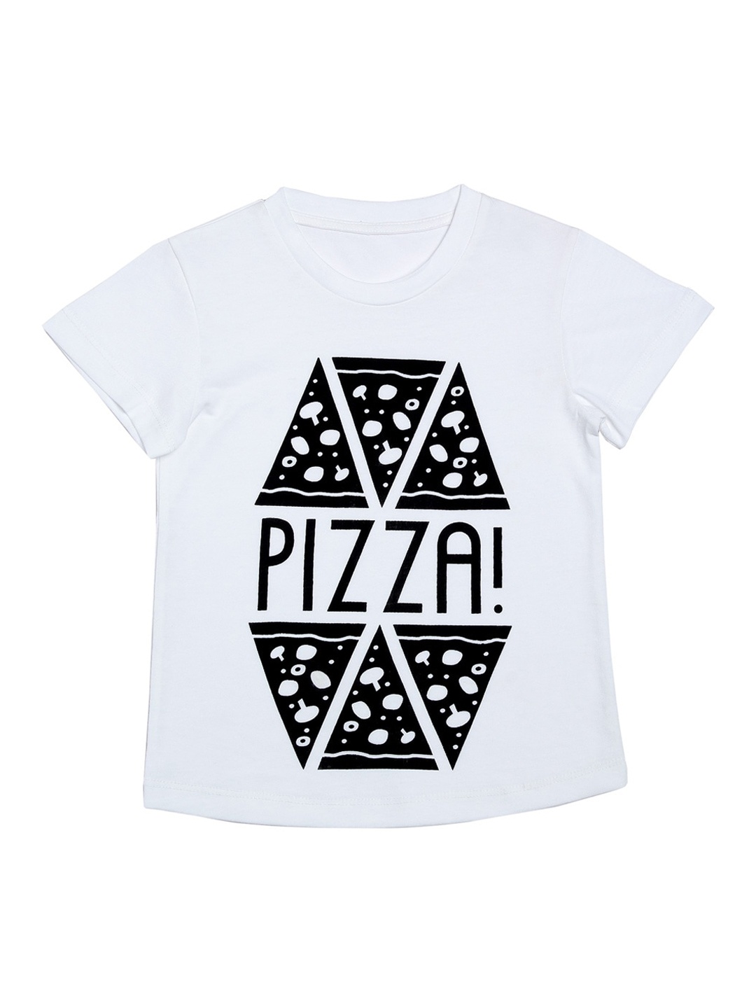 

DOOR74 Unisex Kids White Printed V-Neck T-shirt