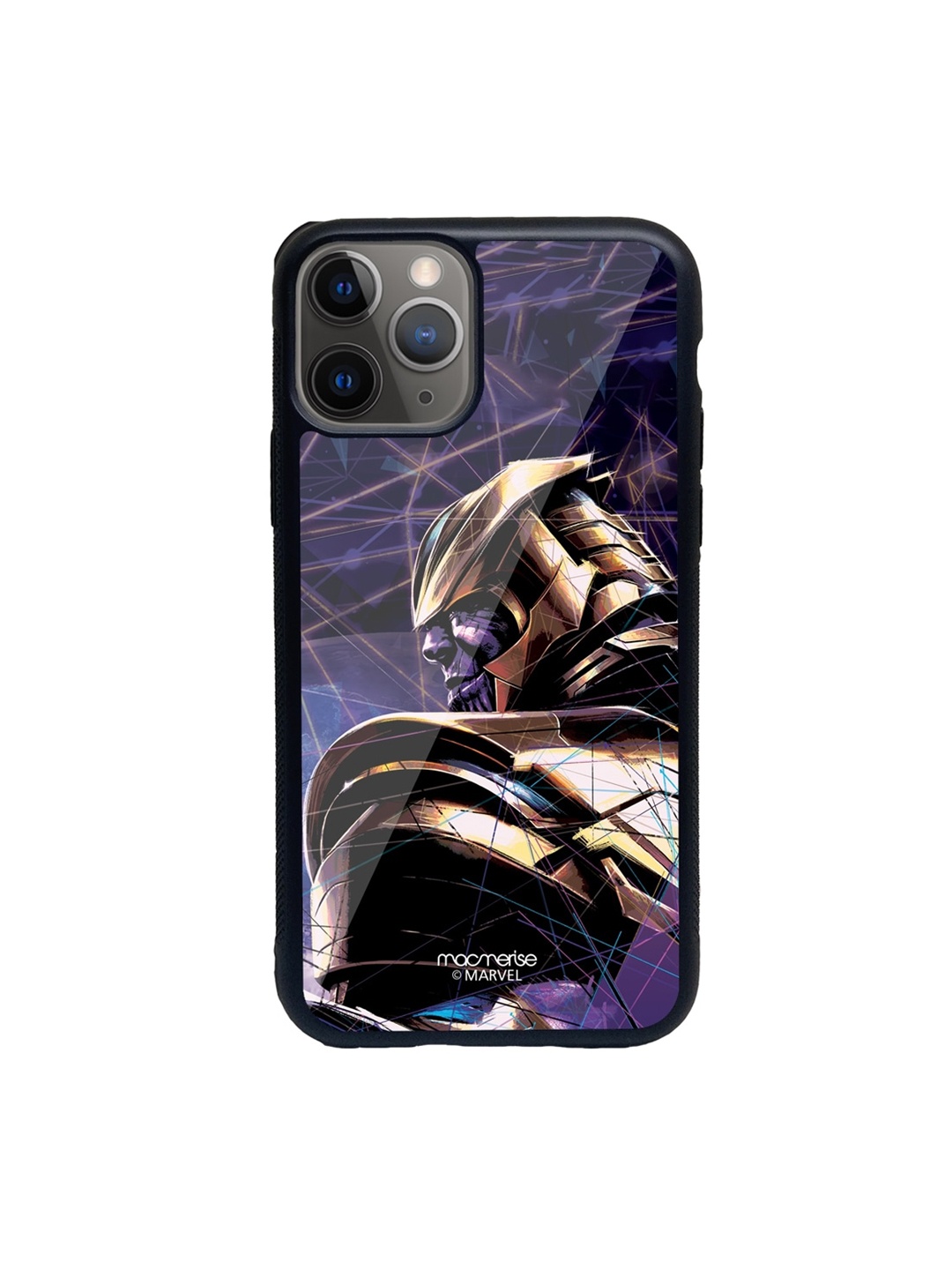 

macmerise Purple & Gold-Coloured Thanos on Edge Printed iPhone 11 Pro Max Back Case