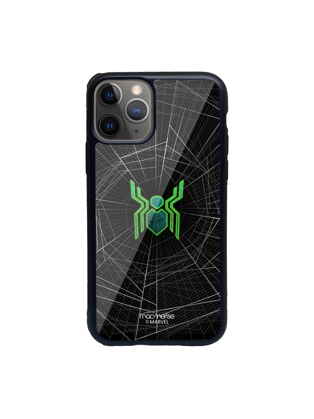 

macmerise Black & Green Spiderman Logo iPhone 11 Pro Max Back Case