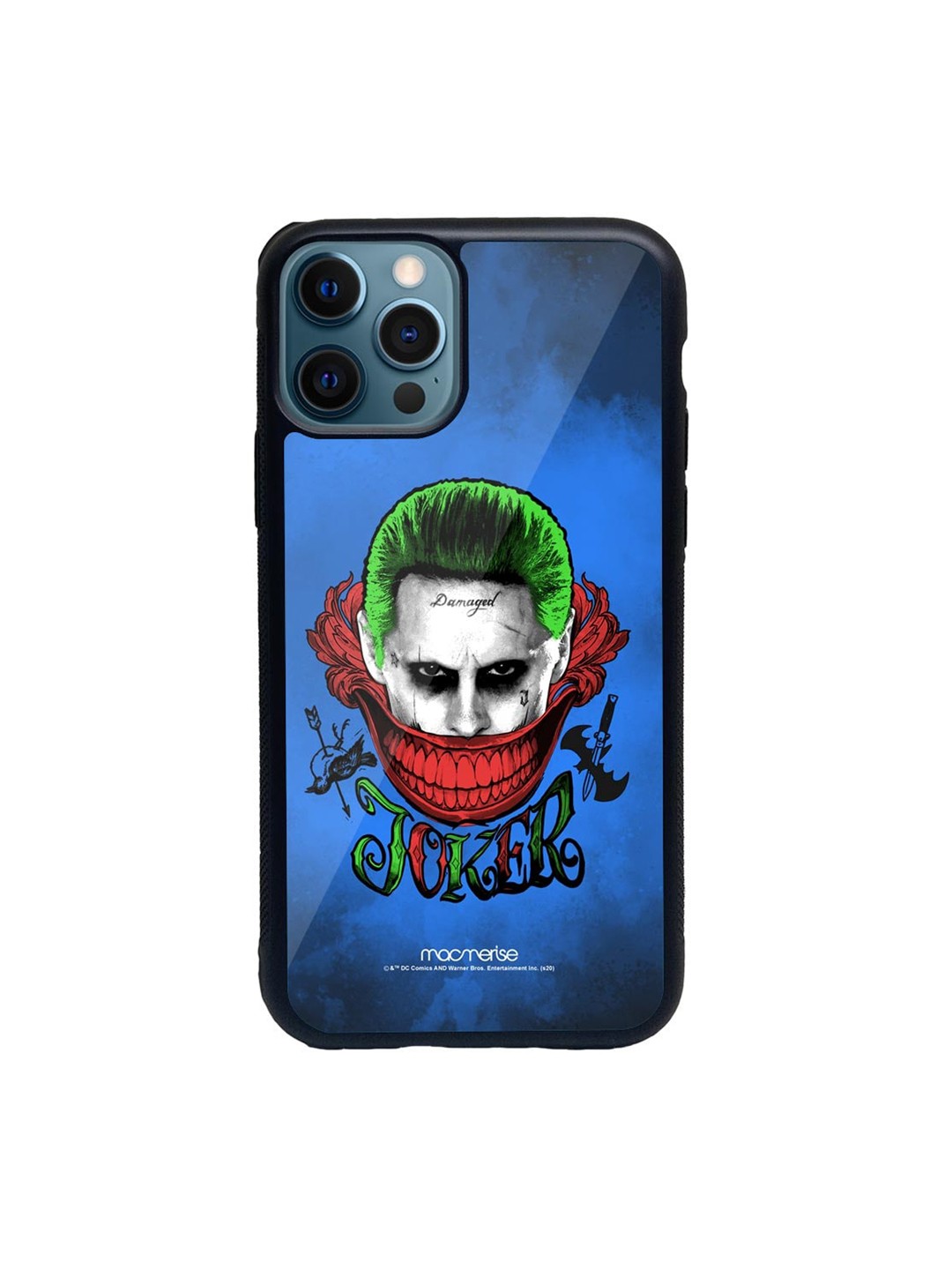 

macmerise Blue & Red Damaged Joker Printed iPhone 12 Pro Max Back Case