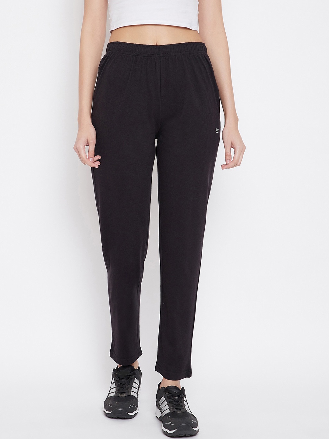 

Okane Women Black Solid Track Pants