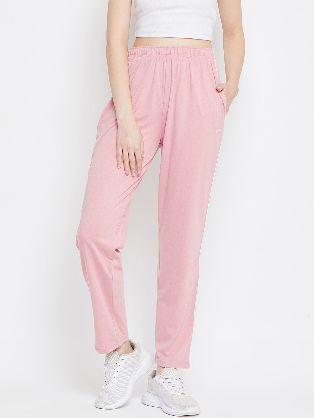 

Okane Women Pink Solid Cotton Track Pants