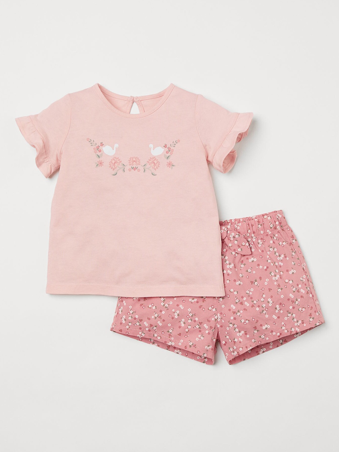 

H&M Girls Multicolored 2-piece cotton set, Multi