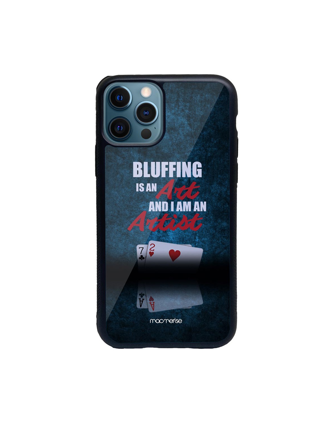 

macmerise Blue & White Art of Bluffing Glass iPhone 12 Pro Phone Case