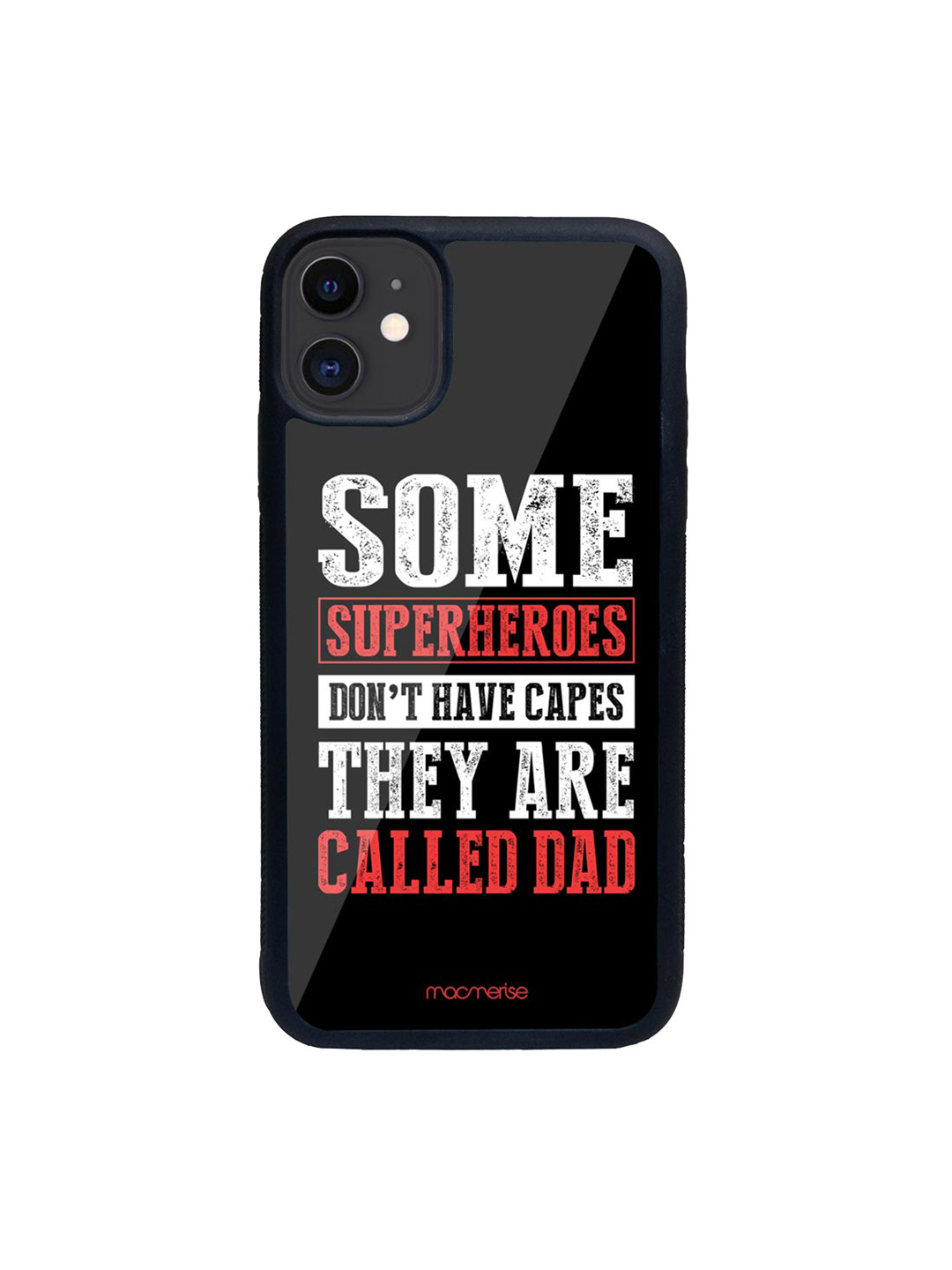 

macmerise Black & Red They Are Called Superhero Glass iPhone 11 Phone Case