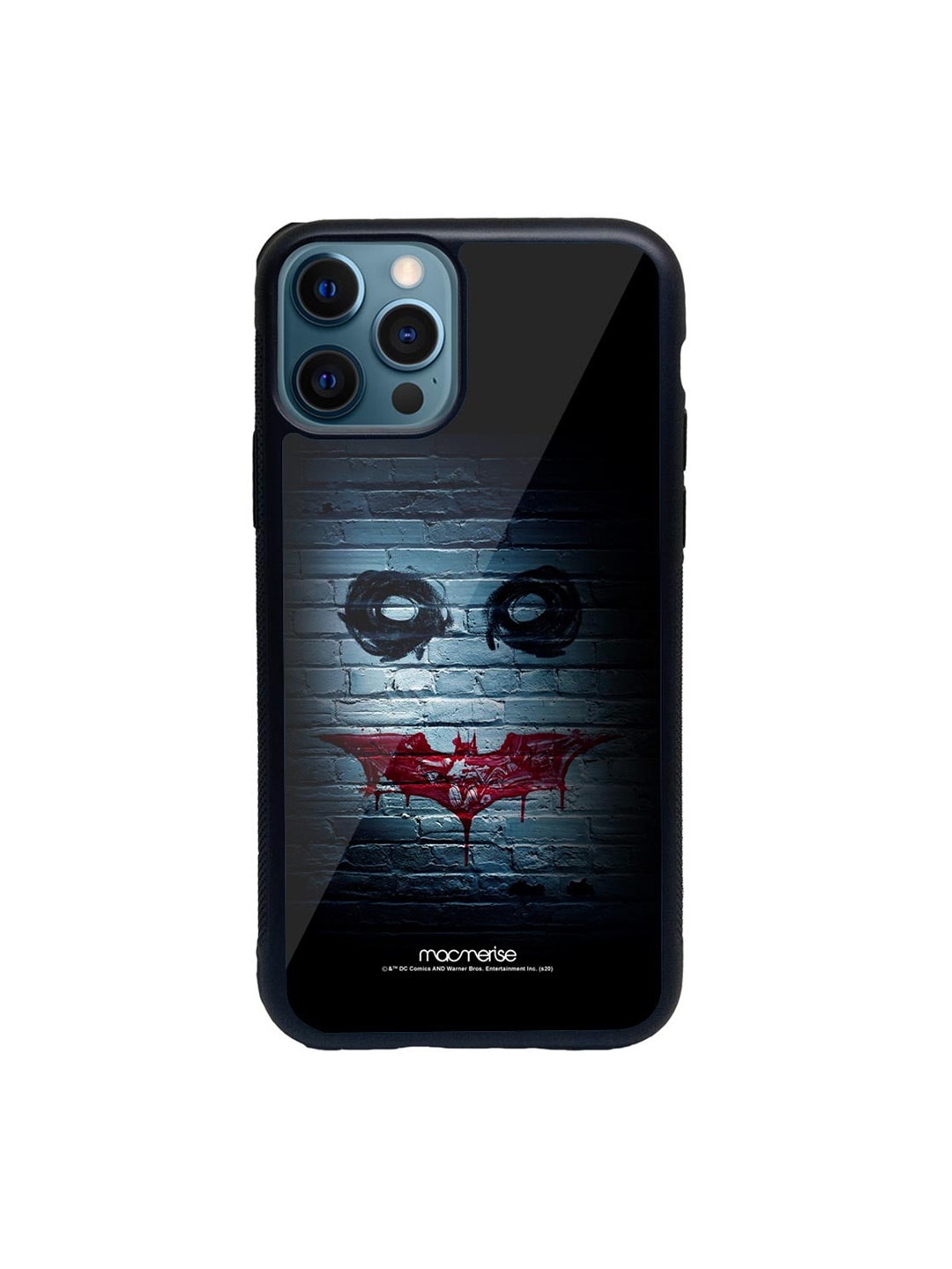 

macmerise Black & Blue Bat Joker Graffiti Glass iPhone 12 Pro Phone Case
