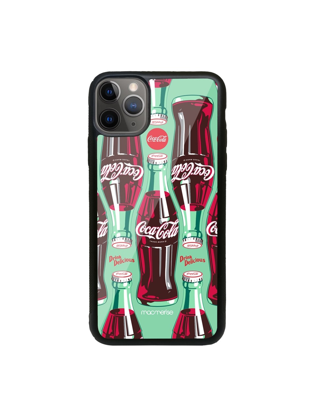 

macmerise Sea Green & Red Relive Happiness Glass iPhone 11 Pro Max Phone Case