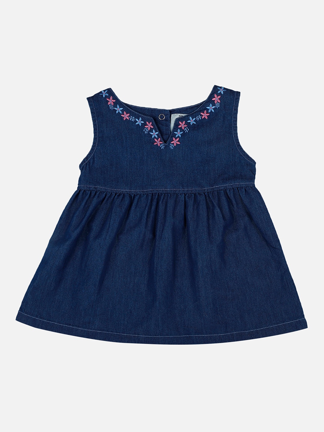 

Bodycare First Girls Blue Solid Fit and Flare Dress