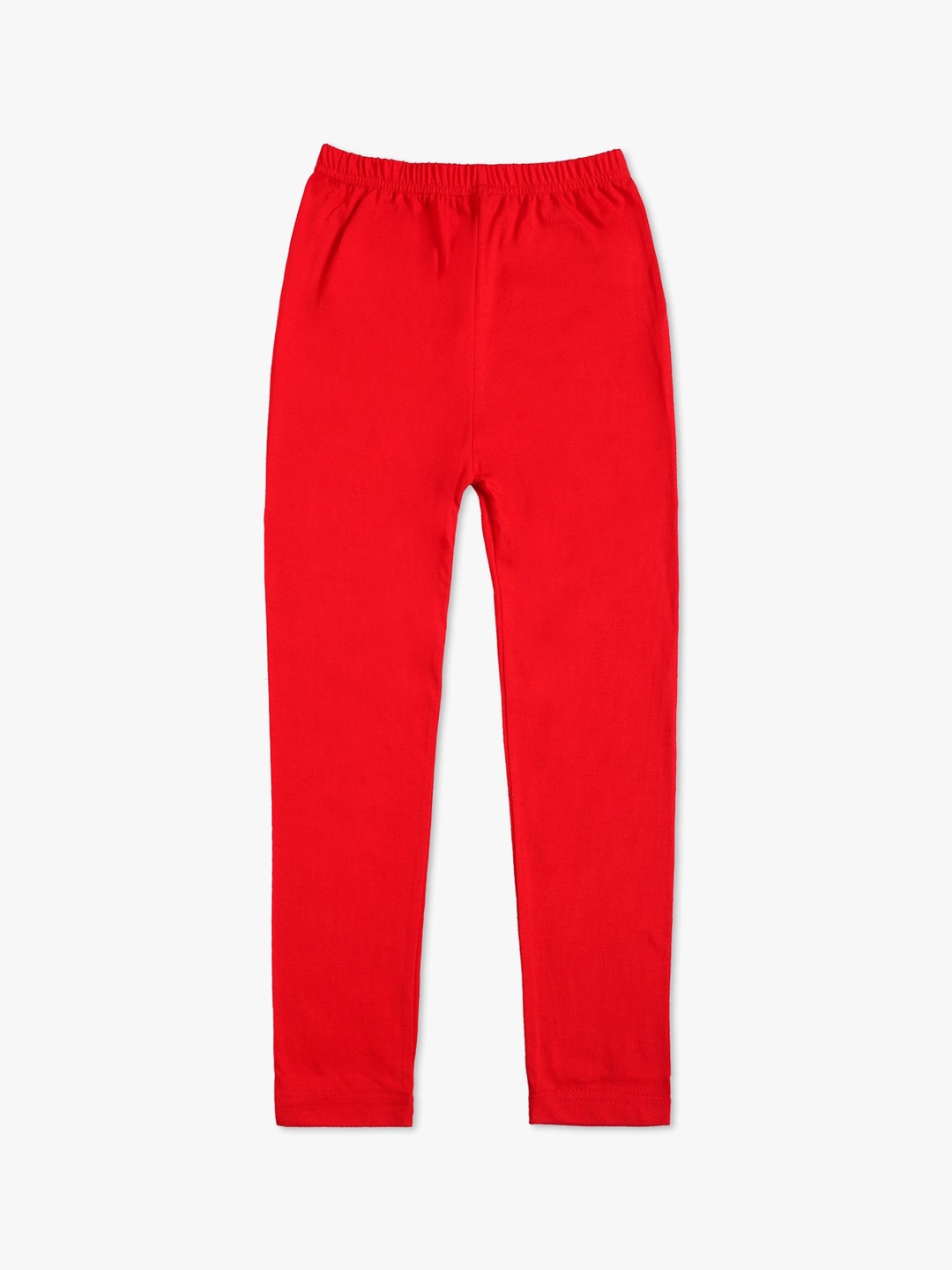 

DIAZ Girls Red Solid Ankle-Length Leggings