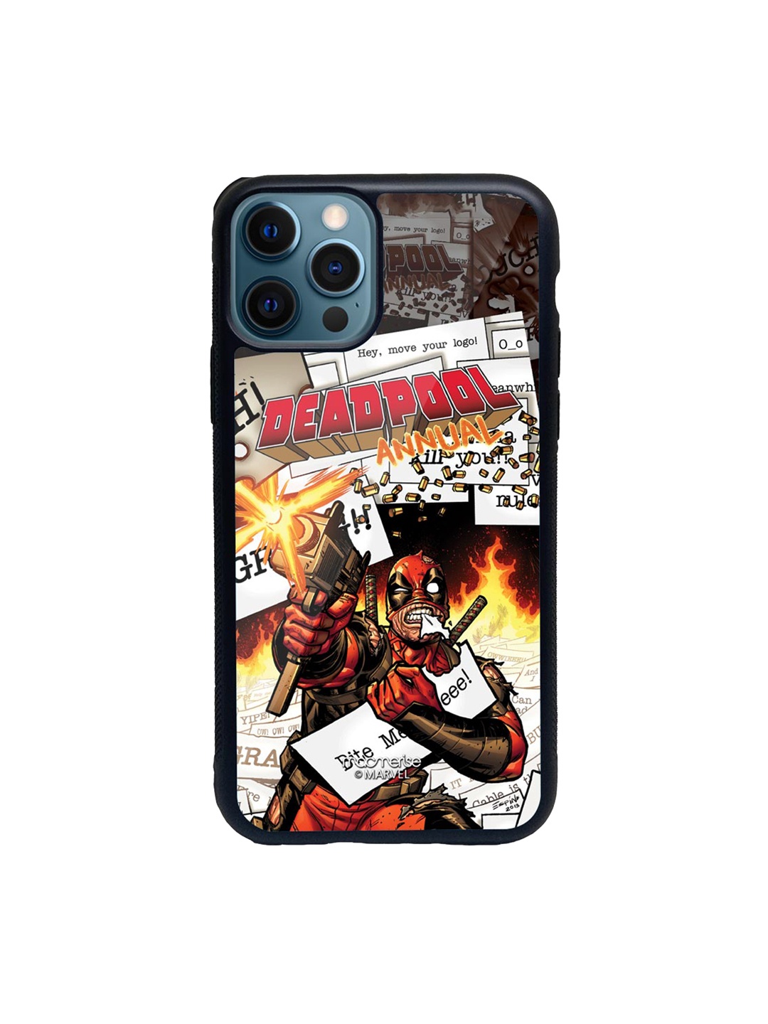 

macmerise Multicoloured Comic Deadpool Printed iPhone 12 Pro Max Back Case, Multi