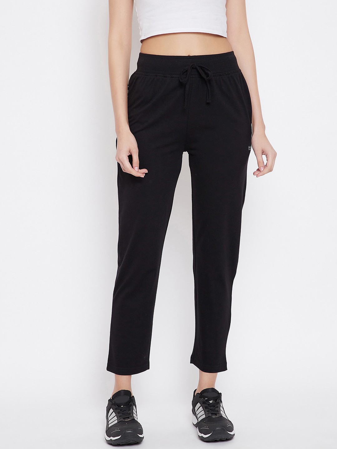 

Okane Women Black Solid Track Pants