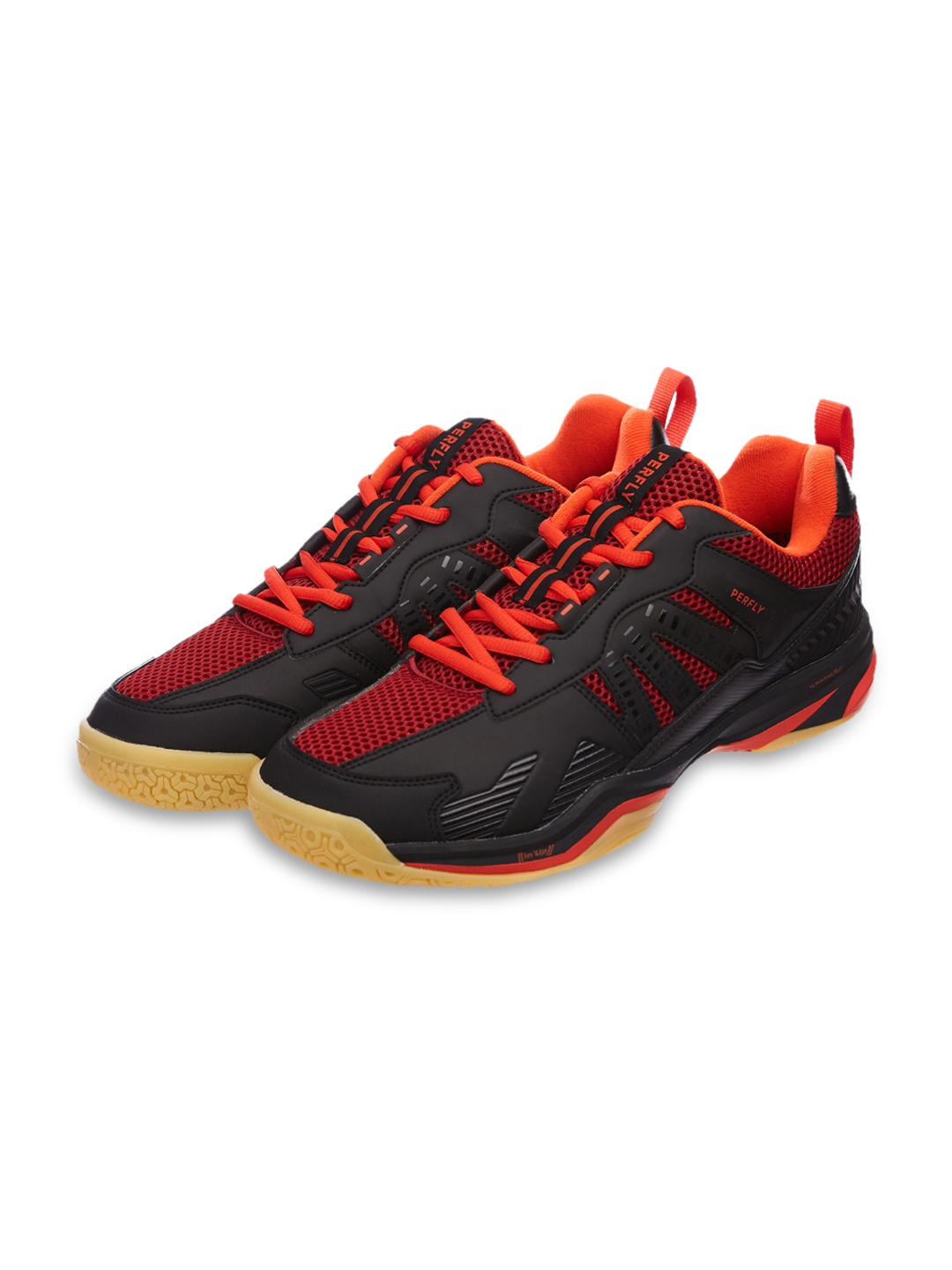 PERFLY By Decathlon Men Black Non-Marking Badminton Shoes