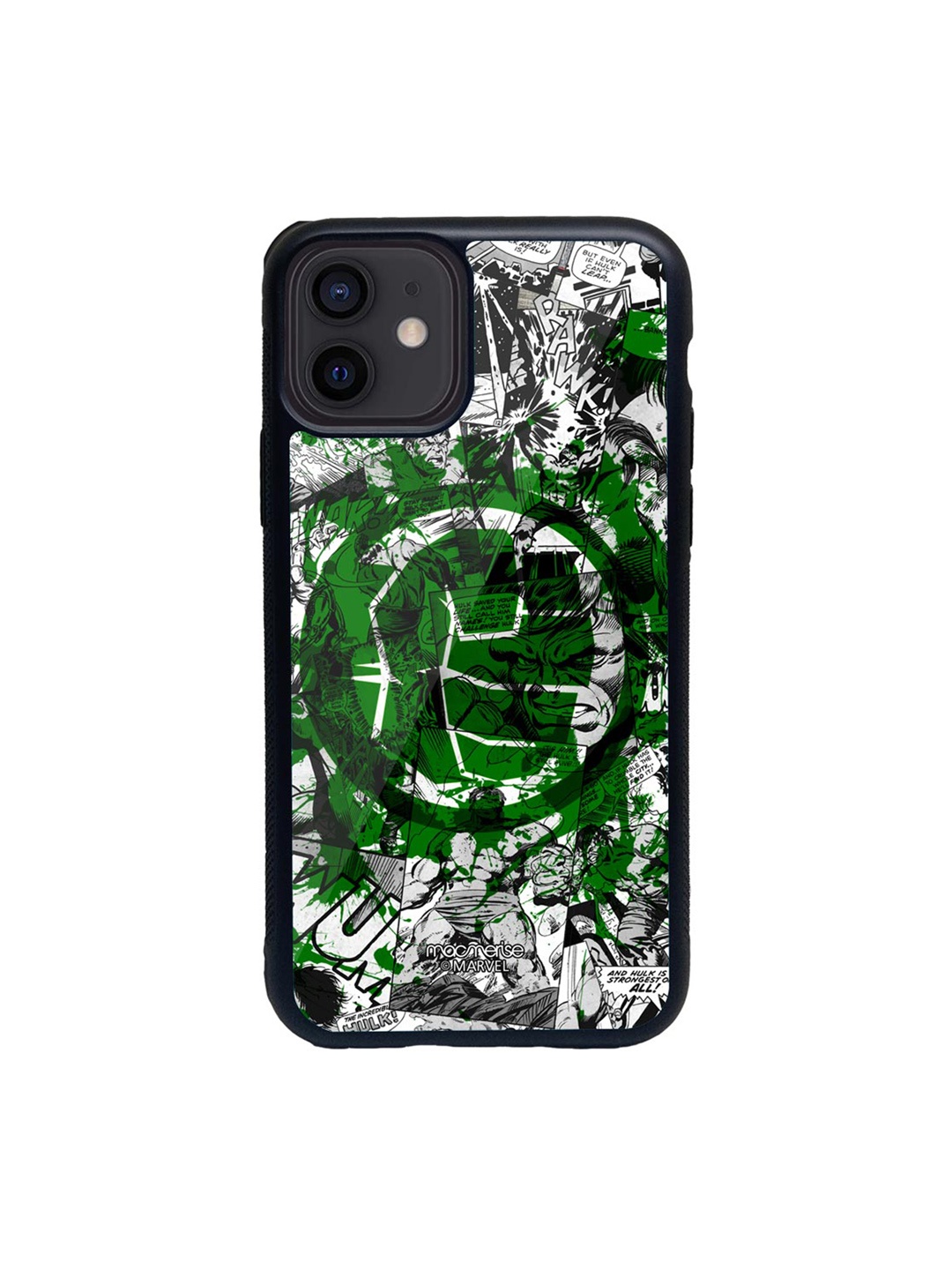 

macmerise Black & Green Splash Out Hulk Fist iPhone 12 Back Case