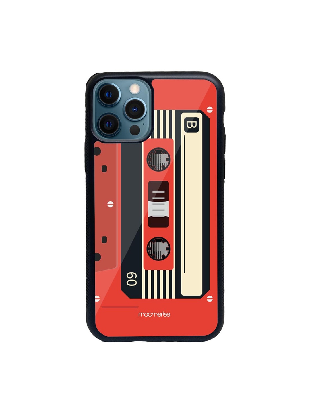

macmerise Red & Cream-Coloured Casette iPhone 12 Pro Max Back Case