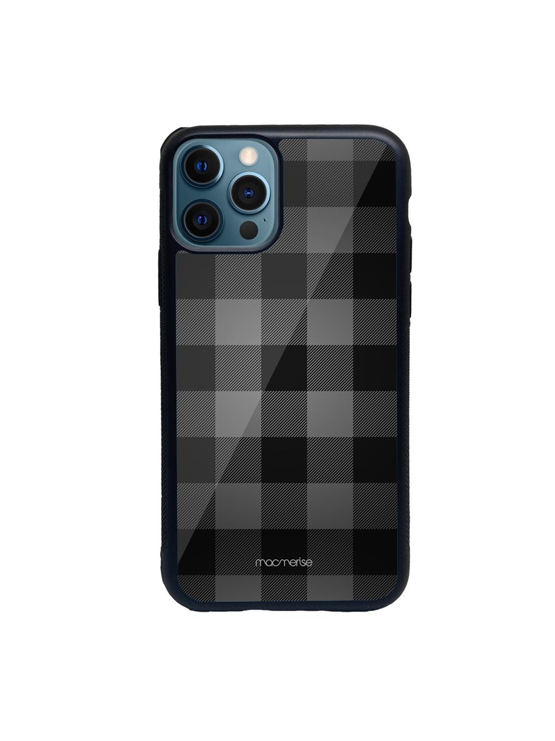 

macmerise Black & Grey Checkmate iPhone 12 Pro Max Back Case