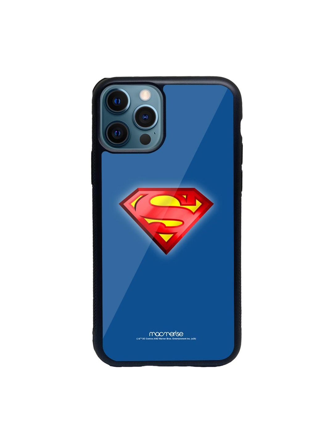 

macmerise Blue & Red Logo Superman Glass iPhone 12 Pro Phone Case