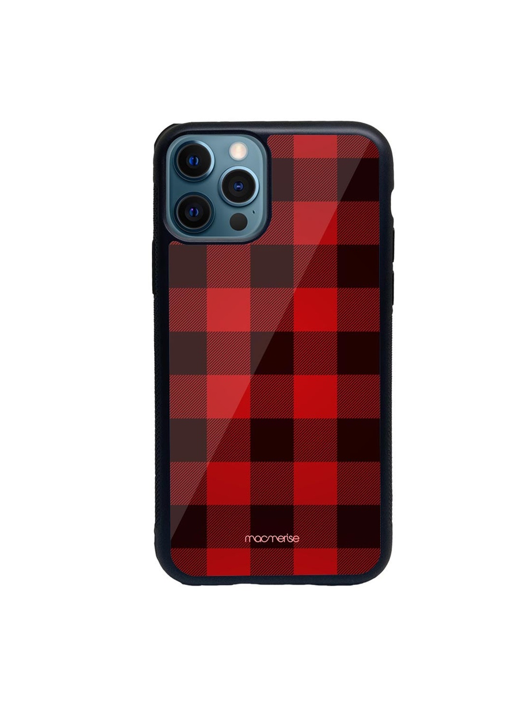 

macmerise Black & Red Checkmate iPhone 12 Pro Max Back Case