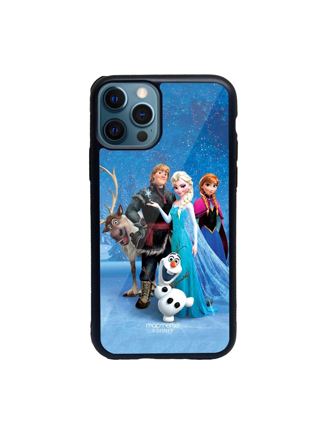 

macmerise Blue & Grey Frozen Together Glass iPhone 12 Pro Case