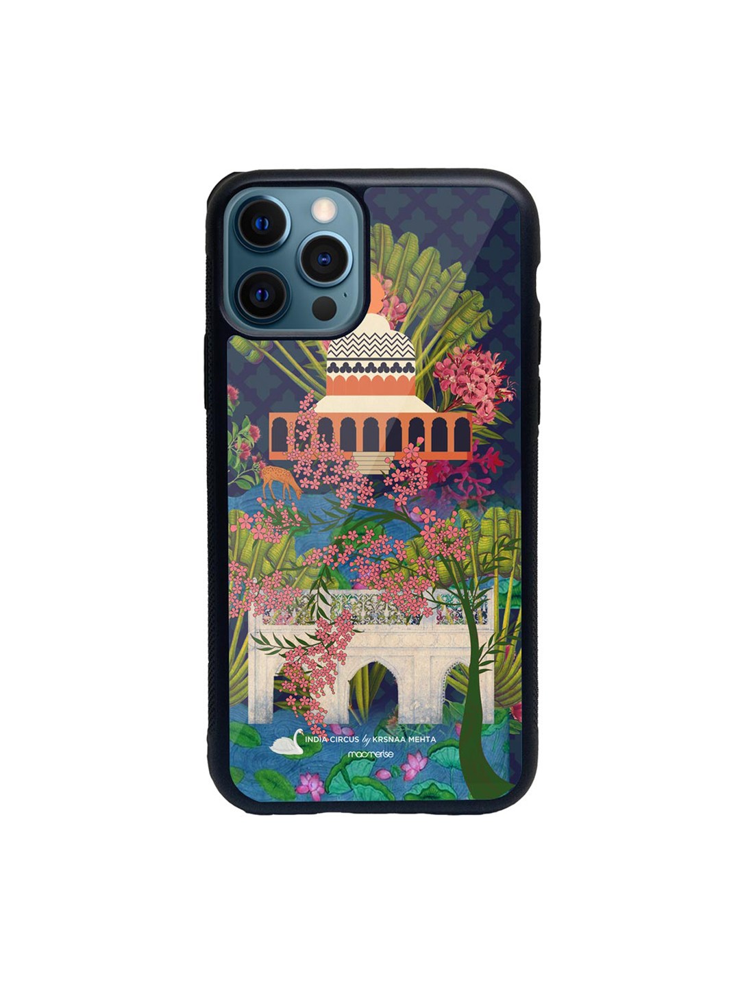 

macmerise Green & Pink Blossoms iPhone 12 Pro Back Case